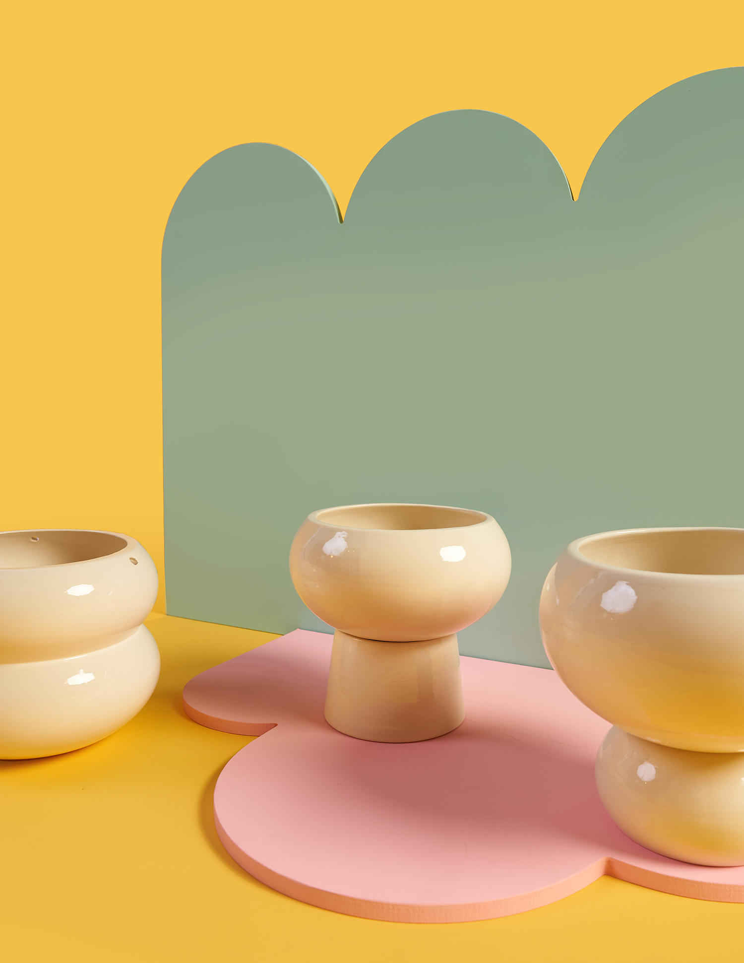 Set de macetas de cerámica Aire