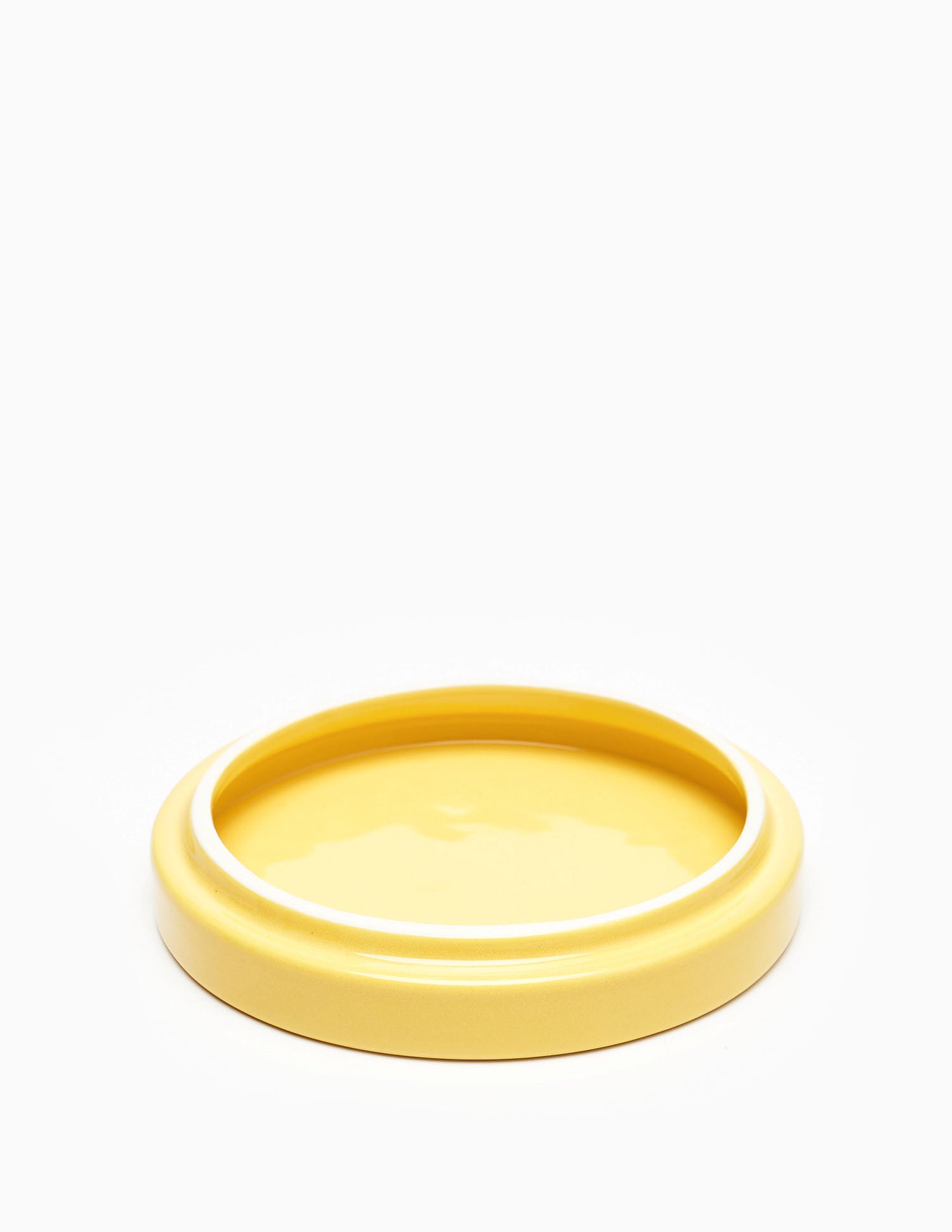 Maceta de cerámica Mies mediana amarilla