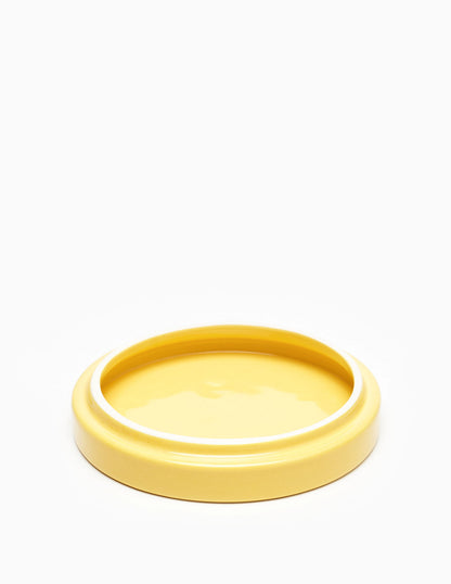 Maceta de cerámica Mies mediana amarilla
